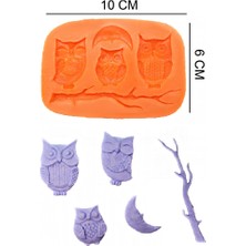 Butedo Baykuşlar Silikon Şeker Hamuru, Sabun, Mum Kalıp