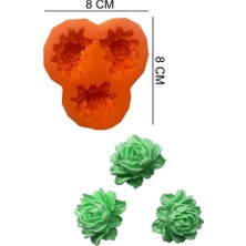 Butedo Gül Çiçek Silikon Şeker Hamuru, Sabun, Mum Kalıp