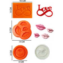 Butedo Aşk Set Silikon Şeker Hamuru, Sabun, Mum Kalıp