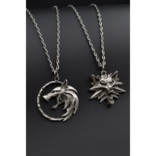 2'li The Witcher Kurt Erkek Kadın Kolye Seti - Kod:1183