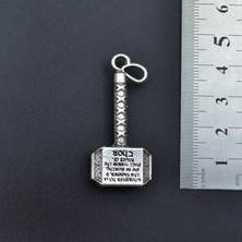 2'li Thor Mjolnir Çekiç Şimşek Erkek Kadın Kolye Seti - Kod:1125