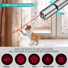 Zljnx Kedi Lazer Oyuncak, Kırmızı Nokta LED Işık Işaretçi Kapalı Kediler Köpekler Için Interaktif Oyuncaklar, Uzun Menzilli 3 Modları Yavru Kedi Açık Pet Için Lazer Projeksiyon Oyun Parkı (Yurt Dışından)