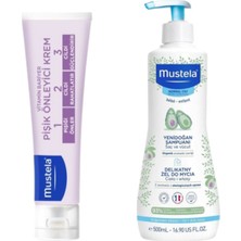 Mustela Gentle Cleansing Yenidoğan Saç Vücut Şampuanı 500 Mlve Mustela 100ML Pişik Kremi Seti