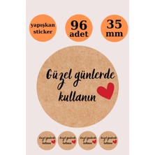 Emtory Home Güzel Günlerde Kullanın Bohem Kraft Sticker - Paketleme Sticker - Kraft Görünümlü Sticker