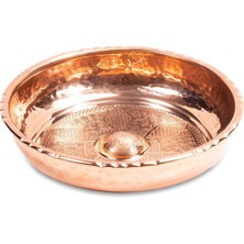 Handygoo El Yapımı Bakır Hamam Tası Kırmızı