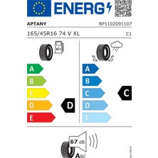 Aptany 165/45 R16 74V Xl Rp026 Oto Yaz Lastiği (Üretim Yılı: 2023 )