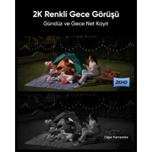 Eufy Security 2K Solar Aydınlatmalı Dış Mekan Güvenlik Kamerası S120 - 2K HD - IP65 - T81A0 (Anker Türkiye Garantili)