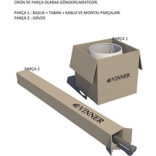 Vinner Noa Siyah Kaplama Tripod Boyu Ayarlanabilir Metal Lambader - Pre Kahve