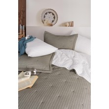 İyi Geceler İstanbul Soft Dreams Tek Kişilik Natural Yatak Örtüsü Seti Haki