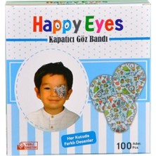 Happy Eyes Akoteks Çocuk Göz Kapama Bandı 100'Lük Kutu Göz Pedi Happy Eyes