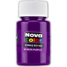 Nova Color Kumaş Boyası Tişört Çanta Tekstil Boyası 30 ml 1 Adet Kumaş Boyası 1 Adet