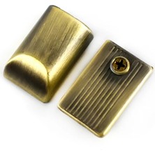 Haicheng Shop Pirinç Tarzı 10MM-30 Adet Adet Metal Fermuar Çekme Kuyruk Kilidi Klip Tokalar Halat Kordon Durdurma Fiş Başlı Vida Dıy Çanta Deri Donanım Aksesuarları H (Yurt Dışından)