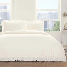 Taç Galena Çift Kişilik Nevresim Takımı Ekru