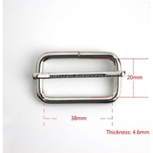 Haicheng Shop Açık Altın Tarzı Iç Genişlik 32MM Metal Sürgülü Çubuk Toka Tri-Yaldızlar Kaymak Dikdörtgen Deri Zanaat Çanta Askısı Kemer Omuz Dokuma Için Ayarlayıcı Toka (Yurt Dışından)