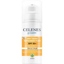 Celenes By Sweden Herbal Dry Touch Yüksek Korumalı Fluid 50 Spf / Güneş Koruyucu / Yüz Ve Dekolte Bölgesi 2 Adet