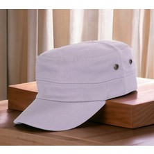 Shopiolog %100  Keten Mevsimlik Ünisex Castro Şapka Kep Kasket