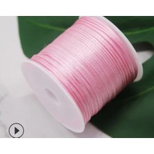 Haicheng Shop 103 Pembe Stil 1 mm x 20 Metre Düğüm Rattail Naylon Shamballa Saten Kordon Örgülü Makrome Dize Takı Bulguları Boncuk Halat (Yurt Dışından)