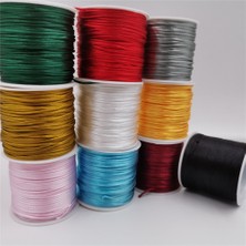 Haicheng Shop 103 Pembe Stil 1 mm x 20 Metre Düğüm Rattail Naylon Shamballa Saten Kordon Örgülü Makrome Dize Takı Bulguları Boncuk Halat (Yurt Dışından)