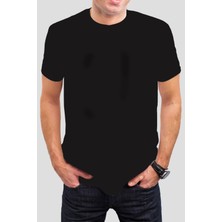 T-35 Gülen Surat Grafiti Baskılı Siyah Unisex Tişört