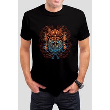 T-35 Imparator Kedi Baskılı Siyah Unisex Tişört