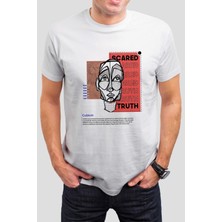 T-35 Sanat Baskılı Beyaz Unisex Tişört