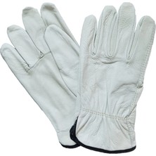 DouranShop KH-C001-PY Tarzı S Beden Beyaz Deri Eldiven Yüksek Li Sürücü Iş Güvenliği Koruma Iş Makineleri Tamir Bahçe Eldivenleri (Yurt Dışından)