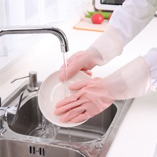 DouranShop Pembe Tarzı L Boyutu Silikon Temizlik Eldiveni Bulaşık Yıkama Temizlik Eldiveni Scrubber Bulaşık Yıkama Süngeri Kauçuk Eldiven Temizleme Araçları (Yurt Dışından)
