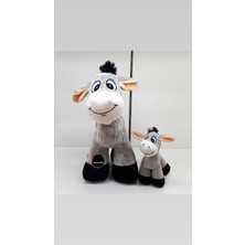 Top Rock Store Oyuncak Peluş Yavrulu Ikili 28 cm Eşek 15 cm