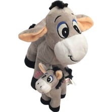 Top Rock Store Oyuncak Peluş Eşek ve Eşek Sıpası Anne ve Yavrusu 25 cm 15 cm
