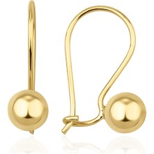 Fiyonk Kuyumculuk 14 Ayar Altın Top Sallantılı Küpe