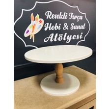Renkli Fırça Renkli Fırçaahşap Pasta Sunumluk Hediyelik