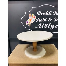 Renkli Fırça Renkli Fırçaahşap Pasta Sunumluk Hediyelik