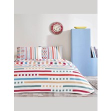 Taç Genç Modası Pike Takımı Rainbow Kırmızı Tek Kişilik