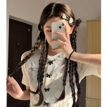 Waige Örgü Boks Örgüsü Kadın Çift At Kuyruğu Internet Ünlü Tatlı Serin Balık Kılçığı Büküm Örgü Doğal Ateşli Kız Dreadlocks Vurgu Örgüsü (Yurt Dışından)