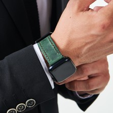 Vagave Apple Watch Deri Kordon 42MM 44MM 45MM 49MM 3 / 4 / 5 / 6 / Se / 7 / 8 / 9 Ultra / Ultra 2 Deri Kordon Yeşil Deri Apple Watch Kayış