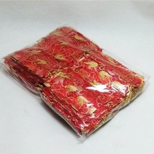 Yeni Hediyelik Dünyam Kırmızı 100 Adet 9X12cm Çerez Kesesi Kına Kesesi Tül Kese