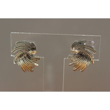 Nevamor Çizgili Gold Küpe