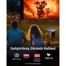 Anker Nebula Mars 3 Air Akıllı Taşınabilir Projeksiyon Cihazı - Netflix Lisanslı - 400 ANSI-Lumen - Native 1080P - Dolby Digital Ses - 150 inç Görüntü - (Anker Türkiye Garantili)