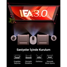 Anker Nebula Mars 3 Air Akıllı Taşınabilir Projeksiyon Cihazı - Netflix Lisanslı - 400 ANSI-Lumen - Native 1080P - Dolby Digital Ses - 150 inç Görüntü - (Anker Türkiye Garantili)