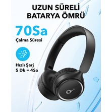 Anker Soundcore H30i Mikrofonlu Kablosuz Kulaküstü Kulaklık - 70 Saat Oynatma Süresi- Soundcore Uygulama Destekli - Multipoint Connection - Siyah (Anker Türkiye Garantili)