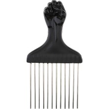 Avatarskyti Siyah Yumruk Afro Pick Metal Geniş Diş Saç Tarak Hacim Veren Saç Şekillendirici Anti-Statik Tarak Fırça Dolaşık Açıcı Tarak (Yurt Dışından)