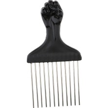 Avatarskyti Siyah Yumruk Afro Pick Metal Geniş Diş Saç Tarak Hacim Veren Saç Şekillendirici Anti-Statik Tarak Fırça Dolaşık Açıcı Tarak (Yurt Dışından)
