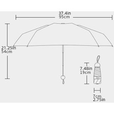 Oloey6 Bone Mini Cep Güneş Koruyucu Şemsiye (Yurt Dışından)