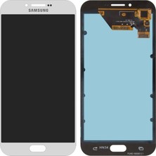 Samsung A8 2016 A810 Uyumlu LCD Dokunmatik  Beyaz