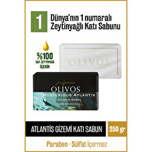 Olivos %100 Doğal Parfüm Serisi Atlantis Gizemi Kokulu Zeytinyağı Katı Sabun Nem Dengeleyici 250 gr