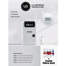 LG CHEM Çelik Tanklı Ph Alkali Ekstra Mineralli Premium Pompalı Su Arıtma Cihazı + Yedek Filtre Set