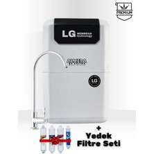 LG CHEM Premium Pompalı Su Arıtma Cihazı Ph Alkali Ekstra Mineralli Çelik Tanklı  + Yedek Filtre Set