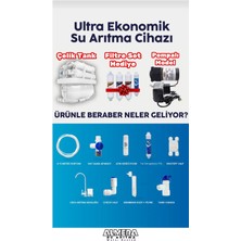 LG CHEM Pompalı Dijital Tds Ekranlı Ekstra Mineralli Çelik Tanklı Su Arıtma Cihazı +Lg Chem Yedek Filtre Set