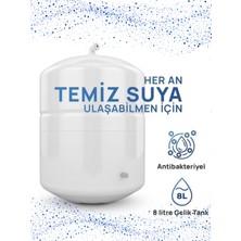 Almera Dijital Tds Göstergeli 10AŞAMALI Çelik Tank Lg Chem Membranlı Ekstra Mineralli Su Arıtma Cihazı