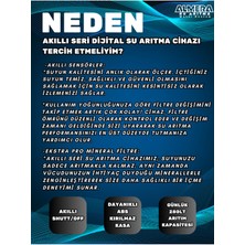 Almera Filtre Değişim Takip Ekranı Dijital Akıllı Seri Su Arıtma Cihazı 10 Aşama Ekstra Mineral Çelik Tank